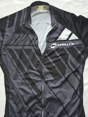Sponeed Cycling Jersey Womens Medium Bike Shirt Grip Waist Pockets